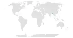 Map indicating locations of Bangladesh and Switzerland