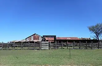 The barn and the corral next to the San Rafael Ranch House