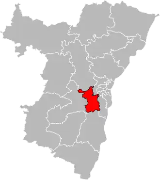 Situation of the canton of Lingolsheim in the department of Bas-Rhin