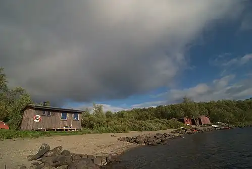 Sauna complex at Tärnasjöstugorna