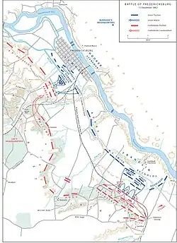 Overview of the battle, December 13, 1862 (additional map 1)
