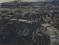 Image 14Bechuanaland Boys cleaning Aa Guns in the Twilight after Action, Syracuse, Sicily, 1944 art piece by Leslie Cole (from History of Botswana)