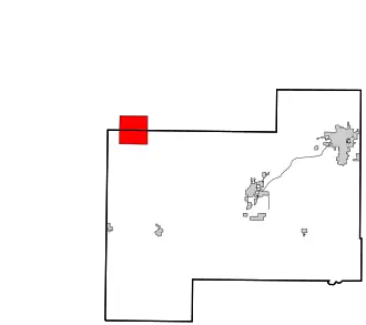 Location in Beckham and Roger Mills counties and the state of Oklahoma