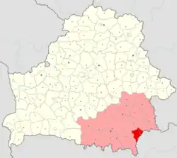 Location of Loyew district