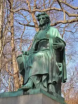 Benedict Family Monument, Riverside Cemetery, Waterbury, CT (designed by Truman H. Bartlett in 1871; sculpted by Ferdinand von Miller in 1872[5]).