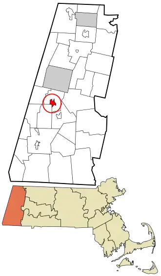 Location in Berkshire County and the state of Massachusetts.