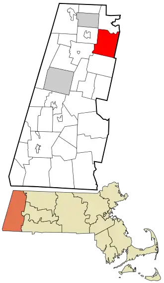 Location in Berkshire County and the state of Massachusetts.