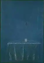 After the Lucky Moon, 2002, Oil on panel, 24 x 16 1/2 inches