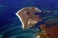 Image 5Aerial view of the low-lying island of Berneray in the Outer Hebrides, known for its sandy beaches backed by machair Credit: Doc Searls