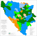 Ethnic structure of Bosnia and Herzegovina by municipalities 1991 (territorial organization from 2013)