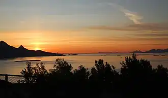 Midnight sun in Bodø, 2019