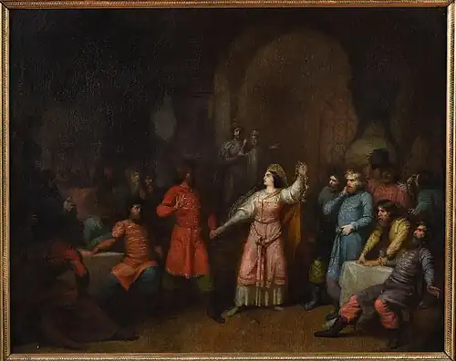 Sophia of Lithuania at Vasily II of Moscow's Wedding, 1861, oil on canvas, 62,5 by 77,5 cm; Museum of the Academy of Arts [ru], St. Petersburg