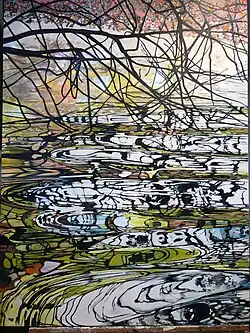 nature painting of spiderwebs