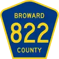State Road 822 and County Road 822 marker