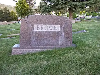 Brown family grave marker.