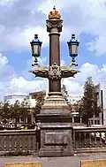 Monumental lantern with Imperial crown on the Blauwbrug