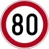 В26 Speed limit (80 km/h)