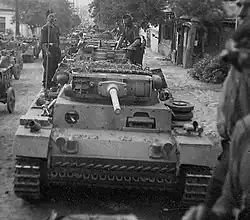 Panzer III tank equipped with the Minenabwurfvorrichtung
