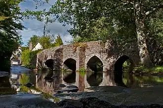 The Ancient bridge and ford at Bury 51°2′12.28″N 3°30′23.65″W / 51.0367444°N 3.5065694°W / 51.0367444; -3.5065694