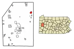 Location of Bruin in Butler County, Pennsylvania.