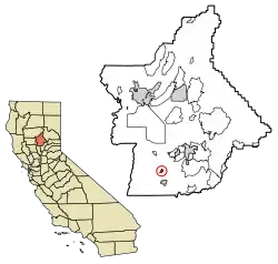 Location of Biggs in Butte County, California.