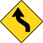 Reverse curve to left
