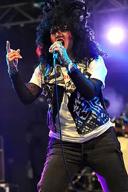 Lovefoxxx performing at the 2012 Southbound Festival