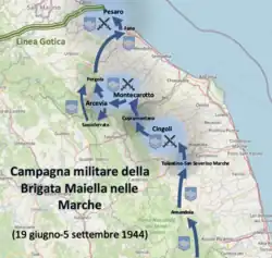 Campagna nelle Marche della Maiella, giugno-settembre 1944