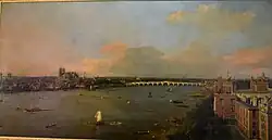 London and the River Thames looking towards Westminster