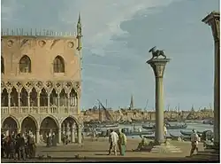View of the Piazetta with the Southwest corner of the Doge Palace