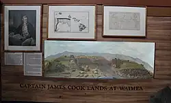 Captain James Cook Lands at Waimea Bay, Kauaʻi on January 20, 1778, an exhibit at the Kauaʻi Museum