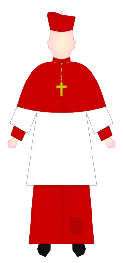 Generic depiction of a cardinal's choir dress