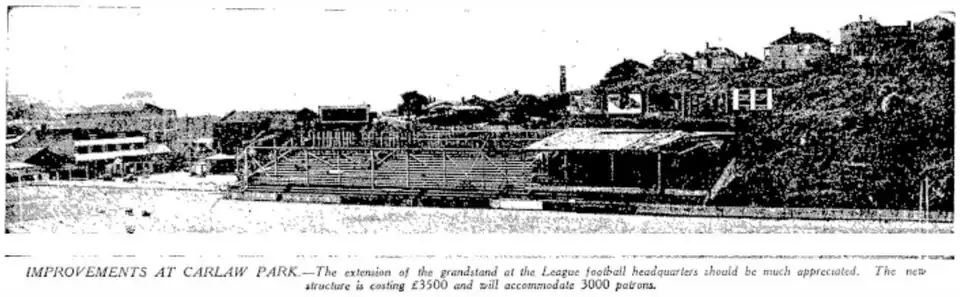 Carlaw Park work underway in late April.