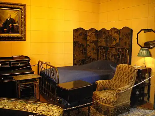 Recreation of the room of Marcel Proust, with his original furniture, where he wrote In Search of Lost Time (1913–1927)