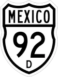 Federal Highway 92D shield