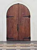 Main doors of the bishop, made of koa