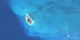 View of the island from above