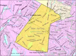 Census Bureau map of Franklin Lakes, New Jersey