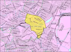 Census Bureau map of Hillside, New Jersey