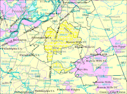 Census Bureau map of Columbus, New Jersey