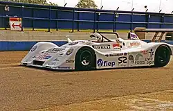 Arturo Merzario, driving the Centenari M1-Alfa Romeo at Donington Park, 5 July 1997