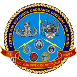 The U.S. Navy's Center for Explosive Ordnance Disposal & Diving logo