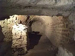 Vaulted foundation room of the baths