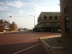 Brick streets of downtown Childress