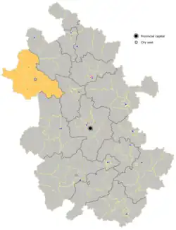 Linquan is located in China Anhui Fuyang