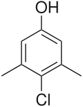 Kekulé, skeletal formula of chloroxylenol