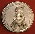 Queen Christina of Sweden, 1632, designed by Sebastian Dadler
