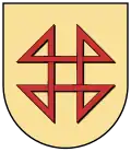 Coat of arms from Hausgereut (Rheinau, Baden):[5] Hausmarke with triangles instead of loops