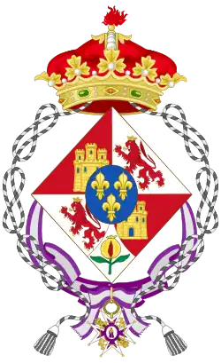Coat of arms as an Infanta of Spain