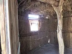 Inside the Cocopah dwelling